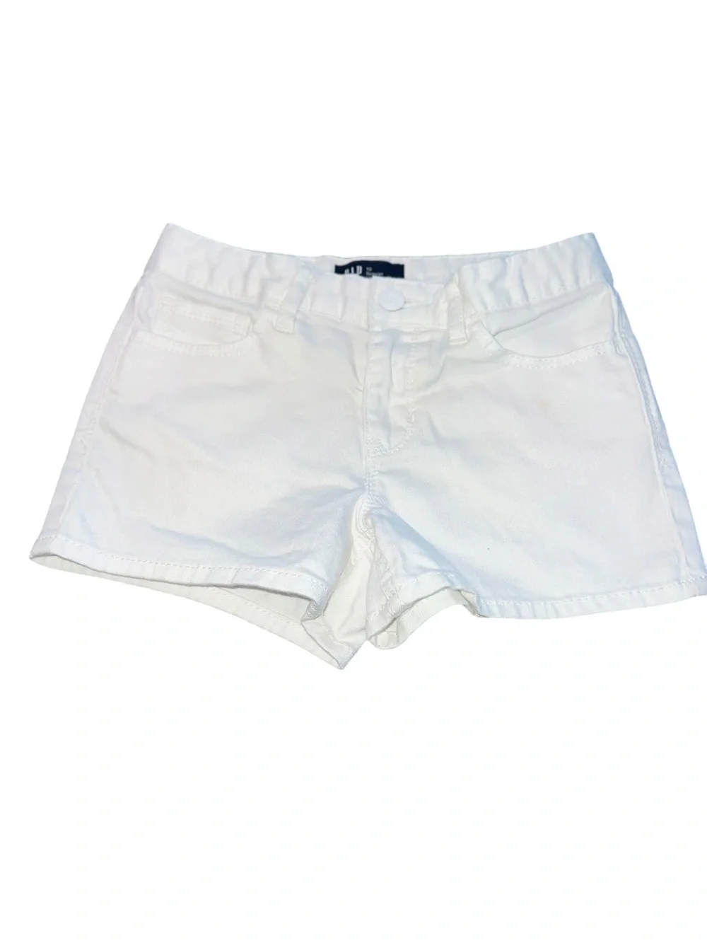 NWT Gap Kids White Denim Shortie Shorts Girls Size 10 Regular